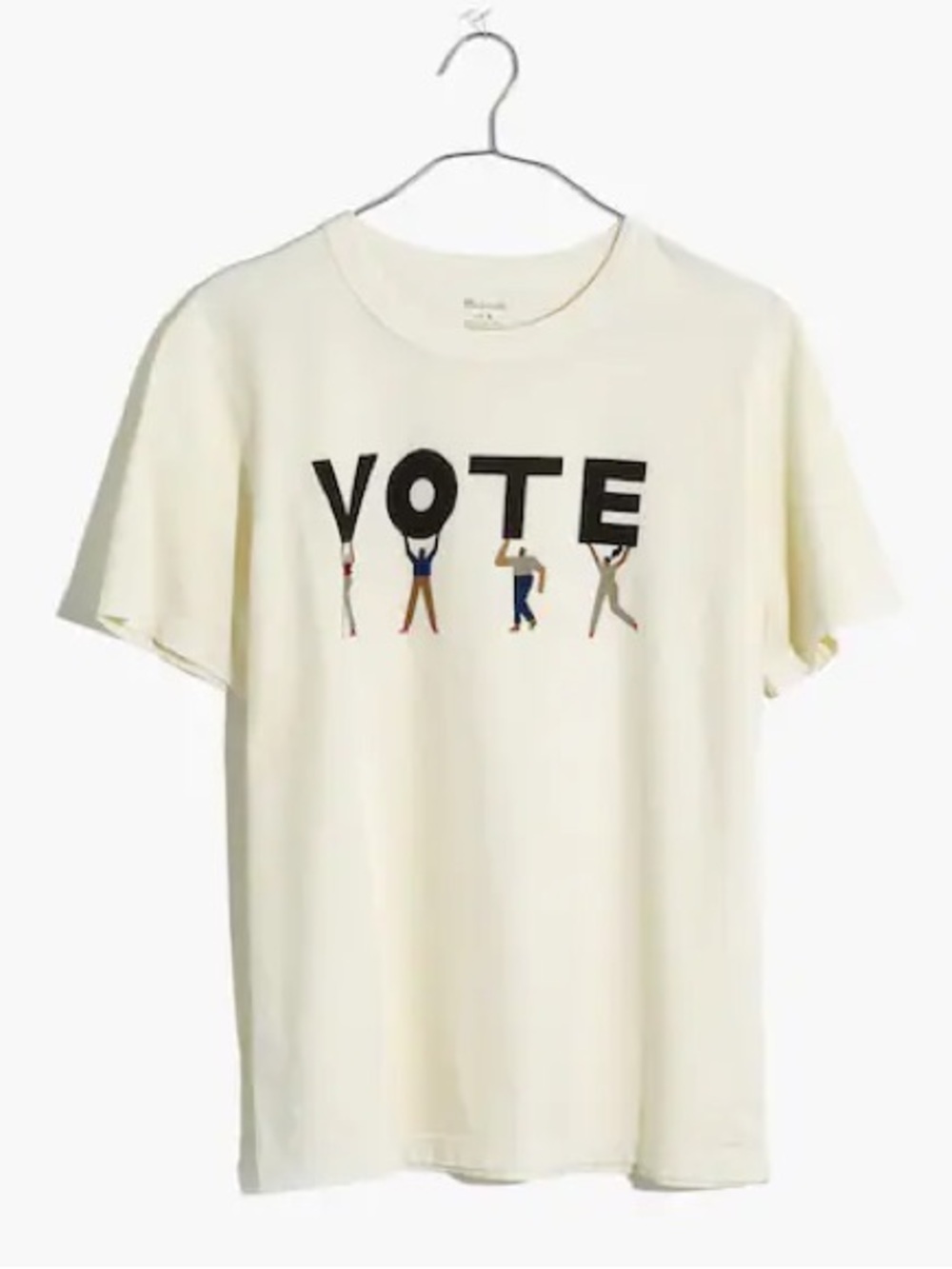 Madewell Women’s White Vote Graphic Tomboy Tee, Size XS - Picture 4 of 11
